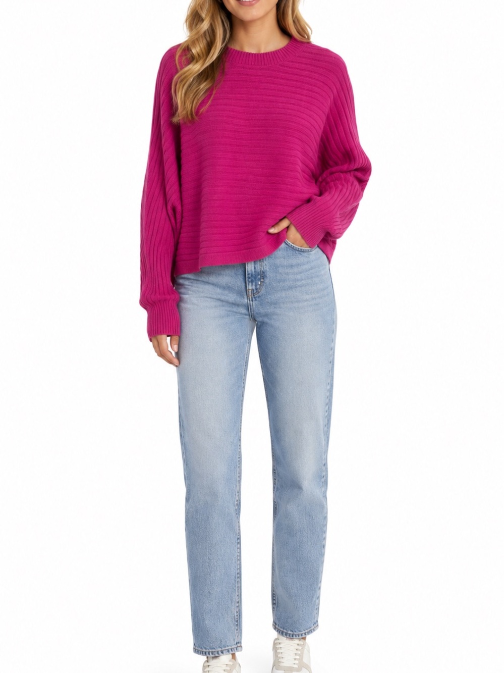 Pink Rose Size XS Hot Pink Sweater